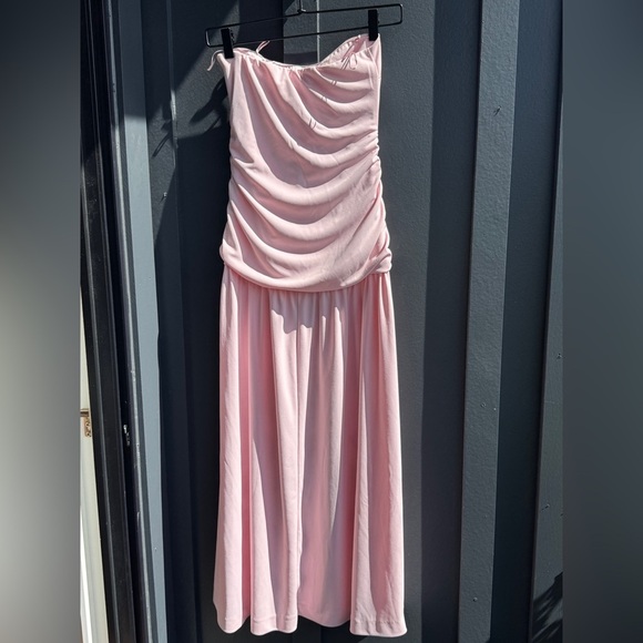 Zara Soft Pink Strapless Dress - Picture 11 of 12
